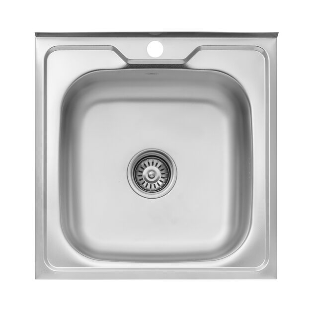 Кухонна мийка накладна Kroner KRP Dekor - 5050 (0,6 мм), фото  | SNABZHENIE.com.ua Кухонна мийка накладна Kroner KRP Dekor - 5050 (0,6 мм), фото  | SNABZHENIE.com.ua