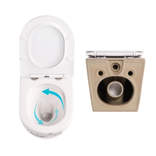 Qtap Комплект Robin Marble 3 в 1: унитаз подвесной Ultra Quiet  + биде подвесное + раковина накладная QTROBMR49160, фото , изображение 5 | SNABZHENIE.com.ua Qtap Комплект Robin Marble 3 в 1: унитаз подвесной Ultra Quiet  + биде подвесное + раковина накладная QTROBMR49160, фото , изображение 5 | SNABZHENIE.com.ua
