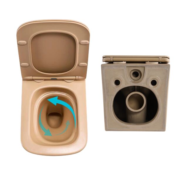 Qtap Комплект Tern Beige 3 в 1: унитаз подвесной Ultra Quiet  + биде подвесное + раковина накладная QTTERSB49163, фото , изображение 5 | SNABZHENIE.com.ua Qtap Комплект Tern Beige 3 в 1: унитаз подвесной Ultra Quiet  + биде подвесное + раковина накладная QTTERSB49163, фото , изображение 5 | SNABZHENIE.com.ua