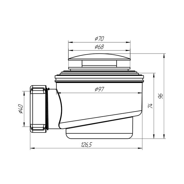 Сифон для душевого поддона ANIplast 1 1/2" с системой Click-Slack 50/60 мм, фото , изображение 2 | SNABZHENIE.com.ua Сифон для душевого поддона ANIplast 1 1/2" с системой Click-Slack 50/60 мм, фото , изображение 2 | SNABZHENIE.com.ua