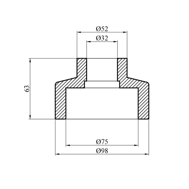 Редукционная муфта PPR GrandiTherm 75x32 мм, фото , изображение 2 | SNABZHENIE.com.ua Редукционная муфта PPR GrandiTherm 75x32 мм, фото , изображение 2 | SNABZHENIE.com.ua