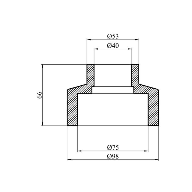 Редукционная муфта PPR GrandiTherm 75х40 мм, фото , изображение 2 | SNABZHENIE.com.ua Редукционная муфта PPR GrandiTherm 75х40 мм, фото , изображение 2 | SNABZHENIE.com.ua