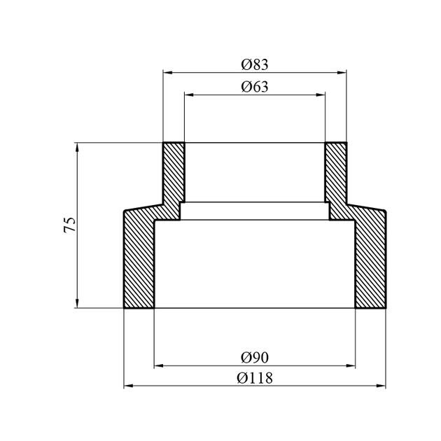 Редукционная муфта PPR GrandiTherm 90х63 мм, фото , изображение 2 | SNABZHENIE.com.ua Редукционная муфта PPR GrandiTherm 90х63 мм, фото , изображение 2 | SNABZHENIE.com.ua