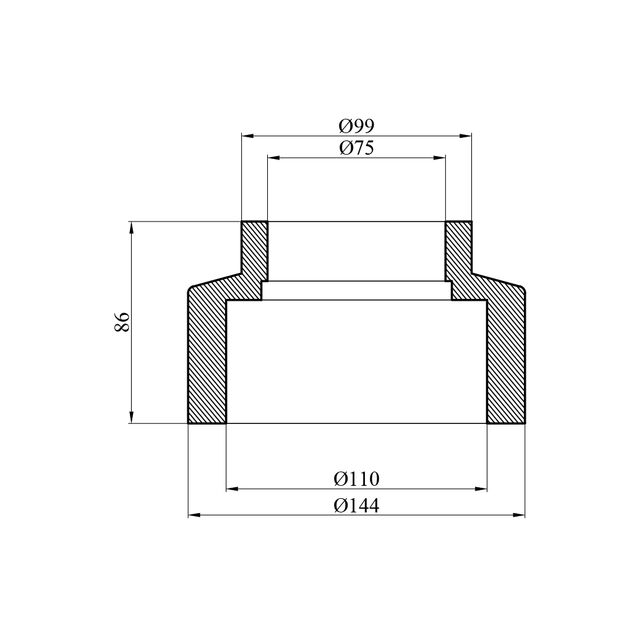 Редукционная муфта PPR GrandiTherm 110x75 мм, фото , изображение 2 | SNABZHENIE.com.ua Редукционная муфта PPR GrandiTherm 110x75 мм, фото , изображение 2 | SNABZHENIE.com.ua