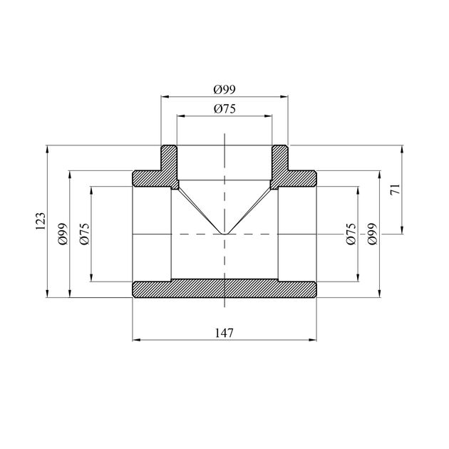 Тройник PPR GrandiTherm 75 мм, фото , изображение 2 | SNABZHENIE.com.ua Тройник PPR GrandiTherm 75 мм, фото , изображение 2 | SNABZHENIE.com.ua