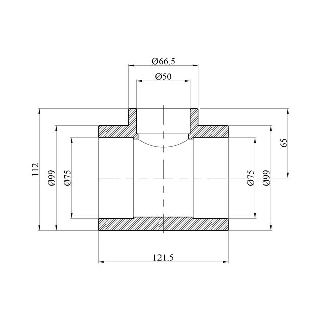 Переходной тройник PPR GrandiTherm 75x50x75 мм, фото , изображение 2 | SNABZHENIE.com.ua Переходной тройник PPR GrandiTherm 75x50x75 мм, фото , изображение 2 | SNABZHENIE.com.ua
