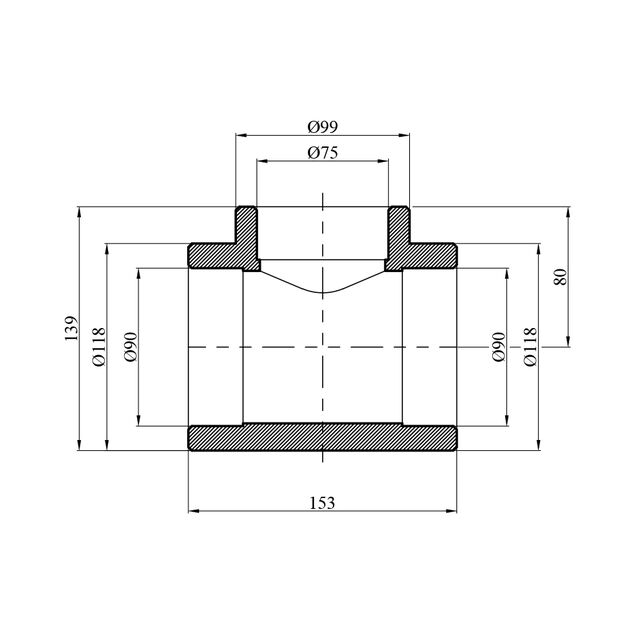 Переходной тройник PPR GrandiTherm 90х75х90 мм, фото , изображение 2 | SNABZHENIE.com.ua Переходной тройник PPR GrandiTherm 90х75х90 мм, фото , изображение 2 | SNABZHENIE.com.ua
