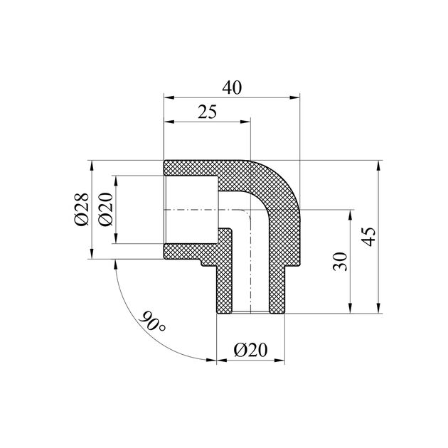 Колено 90° PPR GrandiTherm 20 мм ВН, фото , изображение 2 | SNABZHENIE.com.ua Колено 90° PPR GrandiTherm 20 мм ВН, фото , изображение 2 | SNABZHENIE.com.ua