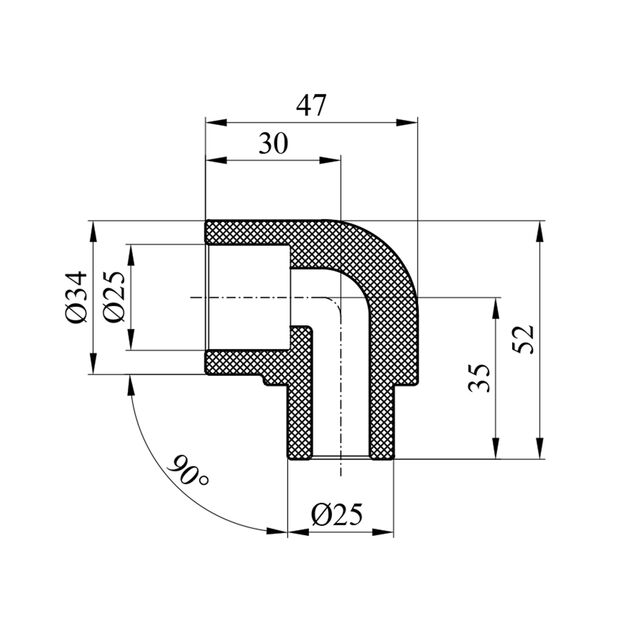 Колено 90° PPR GrandiTherm 25 мм ВН, фото , зображення 2 | SNABZHENIE.com.ua Колено 90° PPR GrandiTherm 25 мм ВН, фото , зображення 2 | SNABZHENIE.com.ua