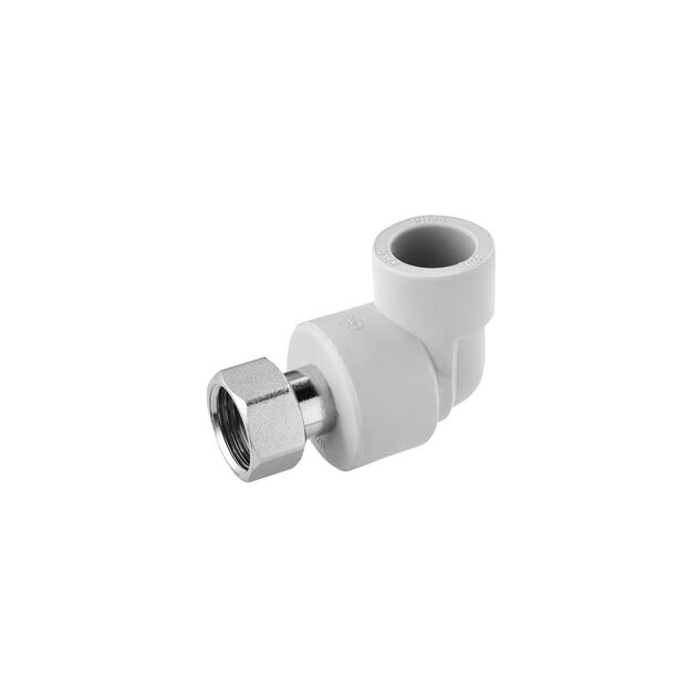 Колено PPR GrandiTherm 20х1/2 с накидной гайкой, фото  | SNABZHENIE.com.ua Колено PPR GrandiTherm 20х1/2 с накидной гайкой, фото  | SNABZHENIE.com.ua