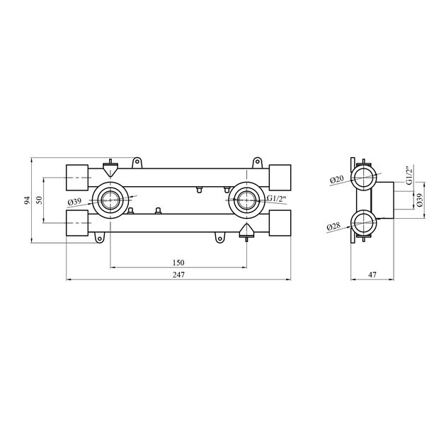 Комплект подключения смесителя PPR GrandiTherm 20х1/2, фото , изображение 2 | SNABZHENIE.com.ua Комплект подключения смесителя PPR GrandiTherm 20х1/2, фото , изображение 2 | SNABZHENIE.com.ua