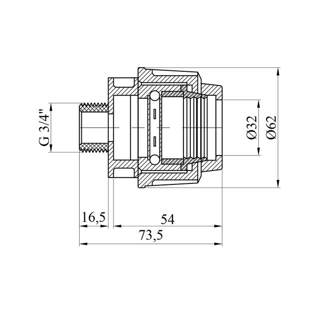 Муфта ПЭ SPT 32х3/4 РН, фото , изображение 2 | SNABZHENIE.com.ua Муфта ПЭ SPT 32х3/4 РН, фото , изображение 2 | SNABZHENIE.com.ua