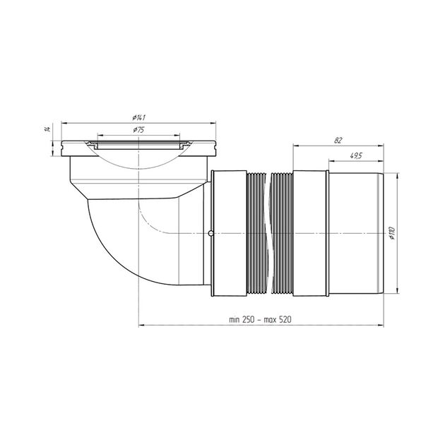 Гофра для унитаза ANIplast D-110 мм 265-450 мм, фото , изображение 2 | SNABZHENIE.com.ua Гофра для унитаза ANIplast D-110 мм 265-450 мм, фото , изображение 2 | SNABZHENIE.com.ua