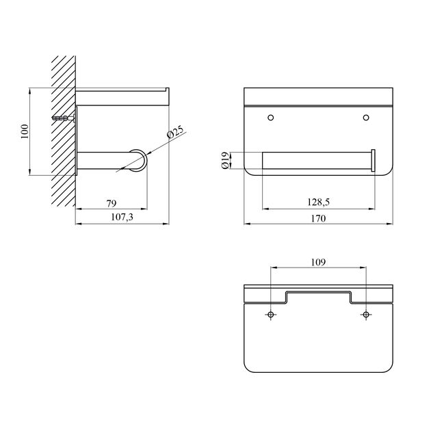 Держатель для туалетной бумаги Kroner KRP Graz - GRP3018, фото , изображение 2 | SNABZHENIE.com.ua
