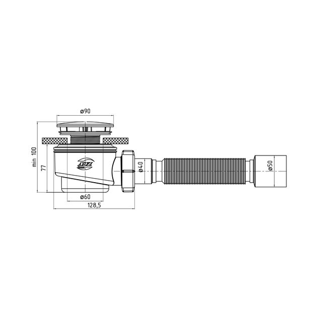 Сифон душевой ANIplast 1 1/2" с гибкой трубой 40х40/50 E515CEU, фото , изображение 2 | SNABZHENIE.com.ua Сифон душевой ANIplast 1 1/2" с гибкой трубой 40х40/50 E515CEU, фото , изображение 2 | SNABZHENIE.com.ua
