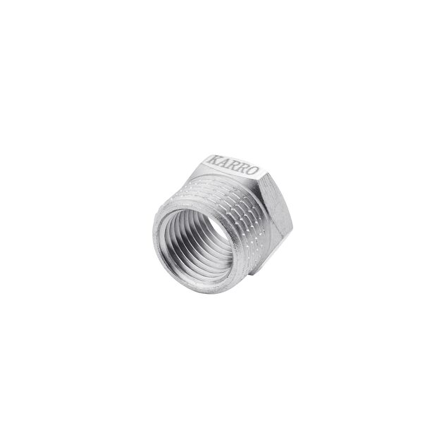 Футорка Karro 3/8" х 1/4" НВ никелированная KR-3115, фото  | SNABZHENIE.com.ua Футорка Karro 3/8" х 1/4" НВ никелированная KR-3115, фото  | SNABZHENIE.com.ua
