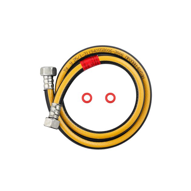 Шланг газовый Nikiforov 1/2" ВВ 80 см резиновый черный с металлическими гайками, фото  | SNABZHENIE.com.ua