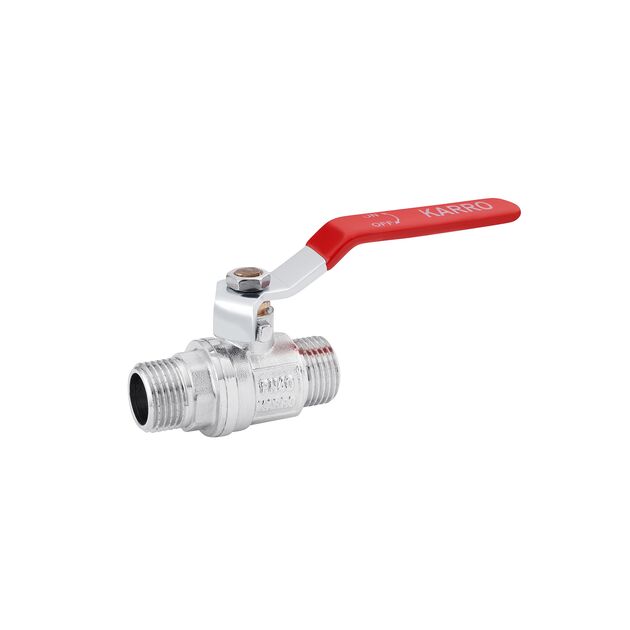 Кран шаровий Karro Standart+ 1/2 НН PN40 ручка, нікельований, фото  | SNABZHENIE.com.ua Кран шаровий Karro Standart+ 1/2 НН PN40 ручка, нікельований, фото  | SNABZHENIE.com.ua