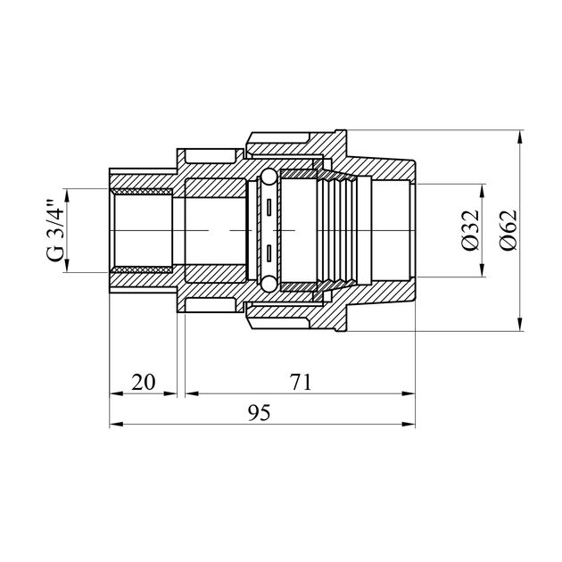 Муфта ПЭ STR 32х3/4" РВ, фото , изображение 2 | SNABZHENIE.com.ua Муфта ПЭ STR 32х3/4" РВ, фото , изображение 2 | SNABZHENIE.com.ua