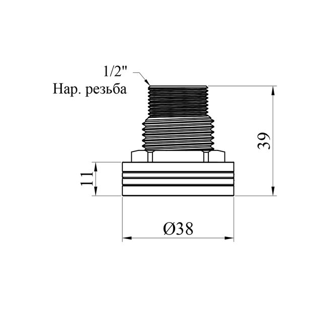 Врезка в бак LexLine 1/2" РН, латунная, УК4200-В, фото , изображение 2 | SNABZHENIE.com.ua Врезка в бак LexLine 1/2" РН, латунная, УК4200-В, фото , изображение 2 | SNABZHENIE.com.ua