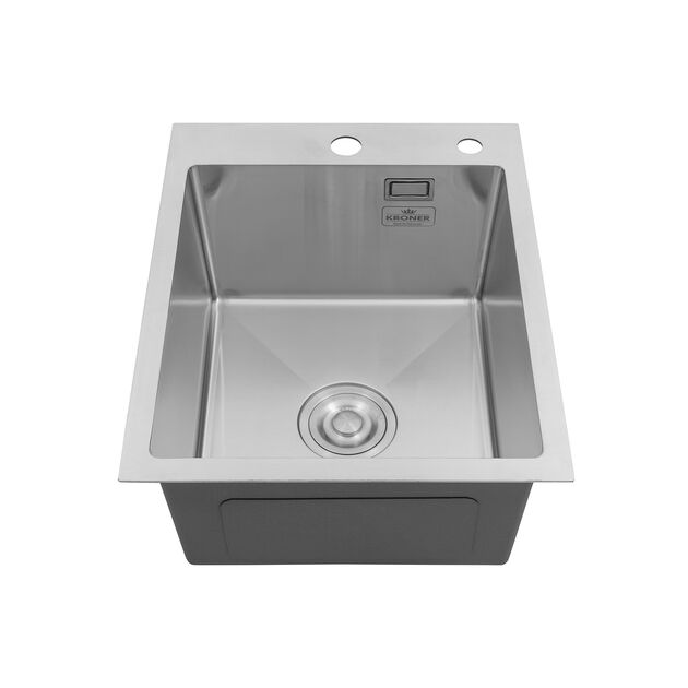 Кухонна мийка Kroner KRP Gebürstet - 4050HM (3,0/1,0 мм), фото , зображення 3 | SNABZHENIE.com.ua Кухонна мийка Kroner KRP Gebürstet - 4050HM (3,0/1,0 мм), фото , зображення 3 | SNABZHENIE.com.ua