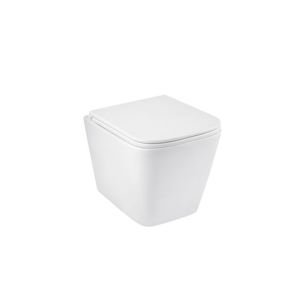 Унітаз підвісний Kroner Eifel WHI493436 RIMLESS безободковий з сидінням Slim Duroplast / Soft-close / Quick release (KE493436WHIR), фото  | SNABZHENIE.com.ua Унітаз підвісний Kroner Eifel WHI493436 RIMLESS безободковий з сидінням Slim Duroplast / Soft-close / Quick release (KE493436WHIR), фото  | SNABZHENIE.com.ua
