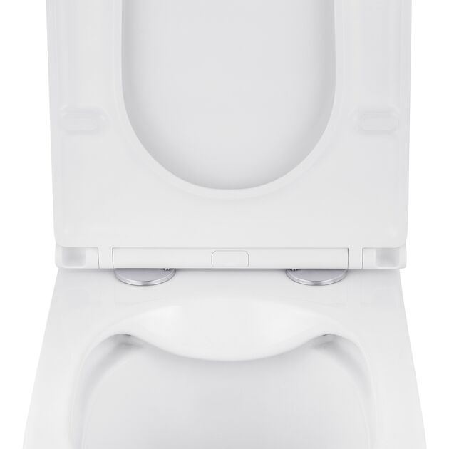 Унітаз підвісний Kroner Eifel WHI493436 RIMLESS безободковий з сидінням Slim Duroplast / Soft-close / Quick release (KE493436WHIR), фото , зображення 5 | SNABZHENIE.com.ua Унітаз підвісний Kroner Eifel WHI493436 RIMLESS безободковий з сидінням Slim Duroplast / Soft-close / Quick release (KE493436WHIR), фото , зображення 5 | SNABZHENIE.com.ua