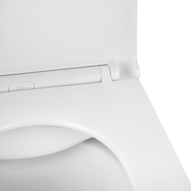 Унітаз підвісний Kroner Eifel WHI493436 RIMLESS безободковий з сидінням Slim Duroplast / Soft-close / Quick release (KE493436WHIR), фото , зображення 7 | SNABZHENIE.com.ua Унітаз підвісний Kroner Eifel WHI493436 RIMLESS безободковий з сидінням Slim Duroplast / Soft-close / Quick release (KE493436WHIR), фото , зображення 7 | SNABZHENIE.com.ua