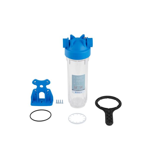 Фильтр-колба Atlas Filltri DP 10 Mono 1/2" OT TS Полный корпус, фото , изображение 4 | SNABZHENIE.com.ua