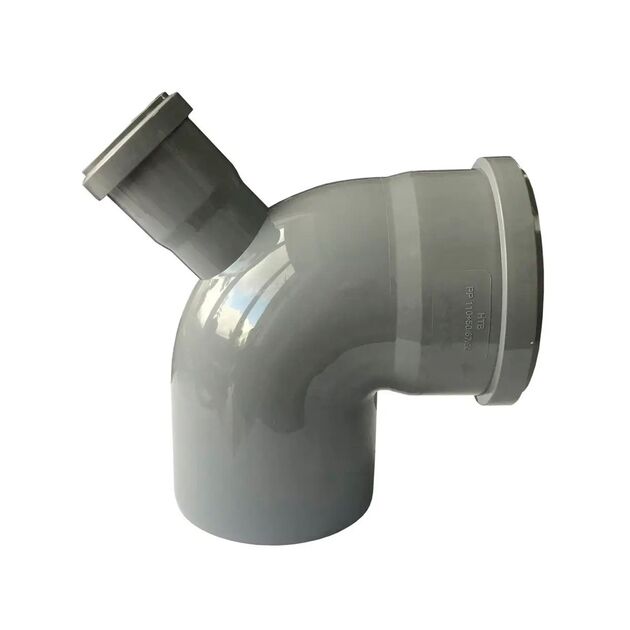 Колено Rozma 110х45° с отводом 50х67° для внутренней канализации, фото , изображение 3 | SNABZHENIE.com.ua