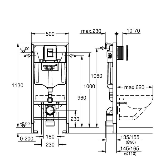 Инсталляция для унитаза Grohe QuickFix Solido 3 в 1 38811KF0, фото , изображение 2 | SNABZHENIE.com.ua Инсталляция для унитаза Grohe QuickFix Solido 3 в 1 38811KF0, фото , изображение 2 | SNABZHENIE.com.ua