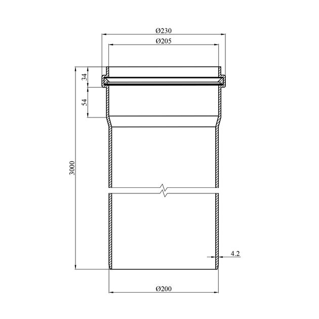 Труба для наружной канализации Rozma SN2 200х3000х4,2 мм, фото , изображение 2 | SNABZHENIE.com.ua Труба для наружной канализации Rozma SN2 200х3000х4,2 мм, фото , изображение 2 | SNABZHENIE.com.ua