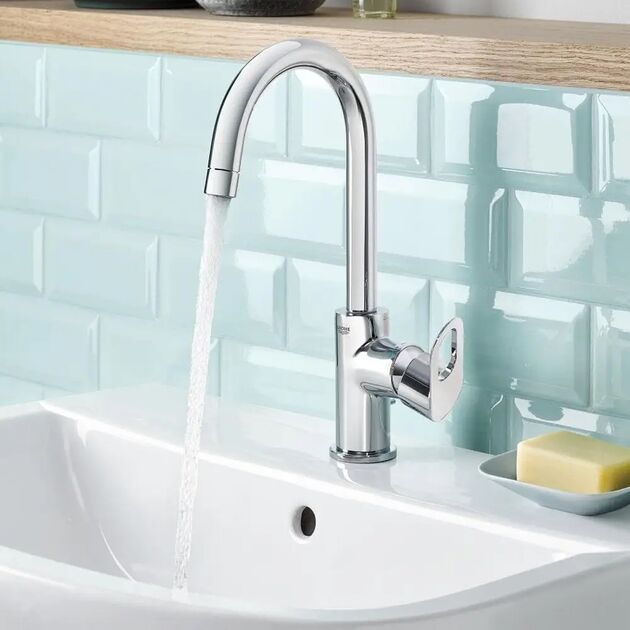 Смеситель для раковины Grohe BauLoop L-Size 23763000, фото , изображение 3 | SNABZHENIE.com.ua Смеситель для раковины Grohe BauLoop L-Size 23763000, фото , изображение 3 | SNABZHENIE.com.ua