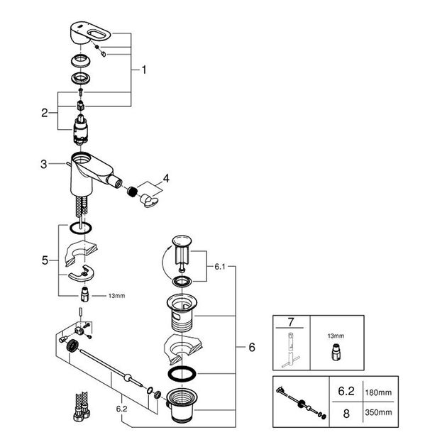 Смеситель для биде Grohe BauLoop 23338000, фото , изображение 3 | SNABZHENIE.com.ua Смеситель для биде Grohe BauLoop 23338000, фото , изображение 3 | SNABZHENIE.com.ua