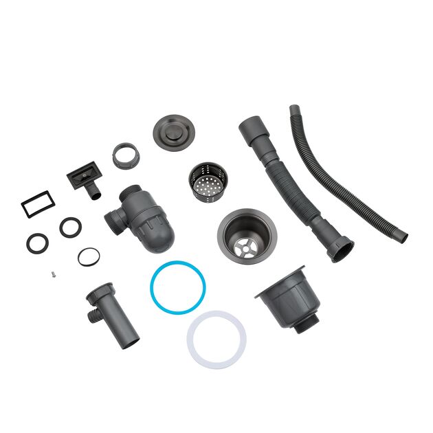 Кухонна мийка Kroner KRP PVD Schwarze - 6350HM (3,0/1,0 мм), фото , зображення 10 | SNABZHENIE.com.ua Кухонна мийка Kroner KRP PVD Schwarze - 6350HM (3,0/1,0 мм), фото , зображення 10 | SNABZHENIE.com.ua