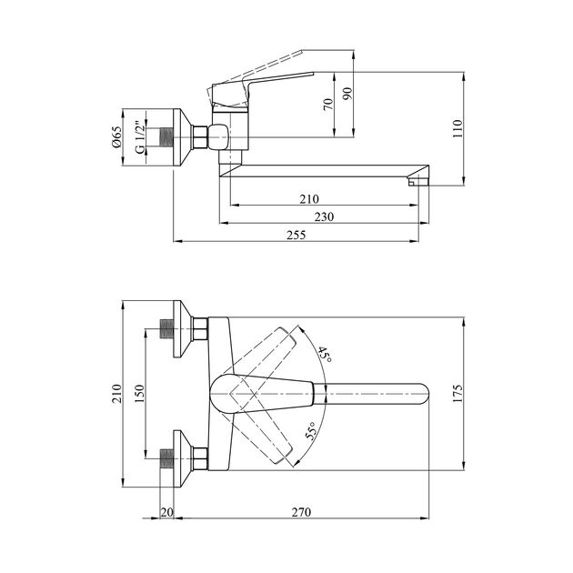 Смеситель кухонный Kroner KRM Oker - С040, фото , изображение 2 | SNABZHENIE.com.ua