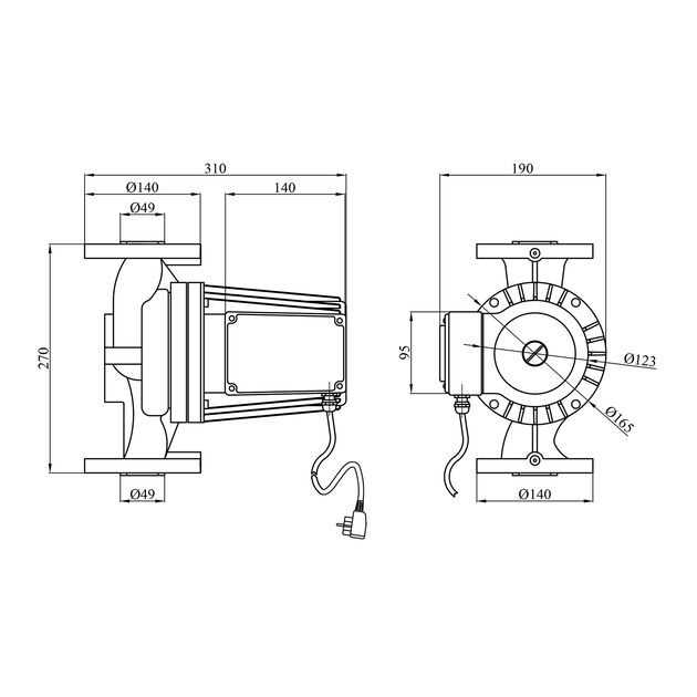 Циркуляционный насос Forwater WRS 50/1100-F (Grundfos), фото , изображение 2 | SNABZHENIE.com.ua