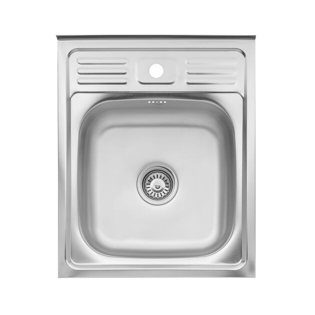 Кухонна мийка накладна Kroner KRP Satin - 6050 (0.6 мм), фото  | SNABZHENIE.com.ua Кухонна мийка накладна Kroner KRP Satin - 6050 (0.6 мм), фото  | SNABZHENIE.com.ua
