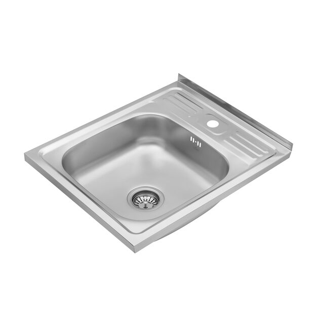 Кухонна мийка накладна Kroner KRP Satin - 6050 (0.6 мм), фото , зображення 3 | SNABZHENIE.com.ua Кухонна мийка накладна Kroner KRP Satin - 6050 (0.6 мм), фото , зображення 3 | SNABZHENIE.com.ua