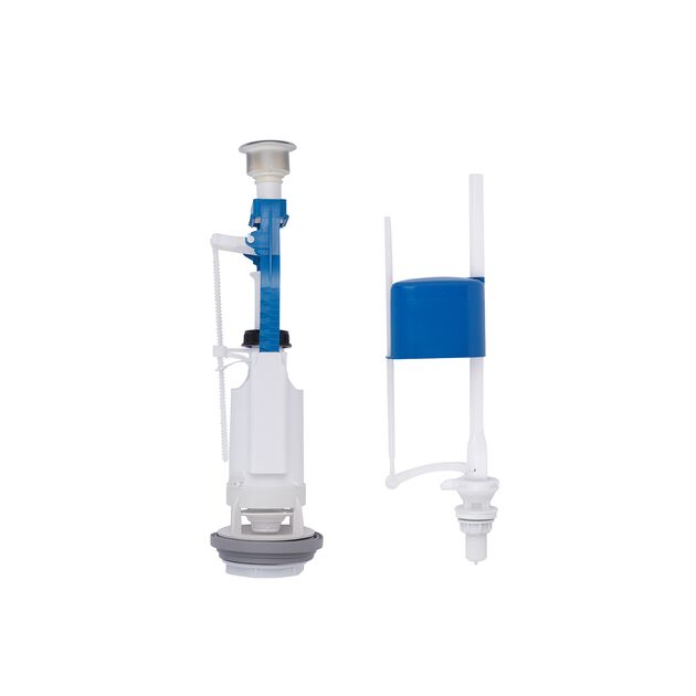 Комплект для бачка унітаза Kroner KRP - KIT6857 з одинарною кнопкою, нижній підвод 1/2, фото  | SNABZHENIE.com.ua