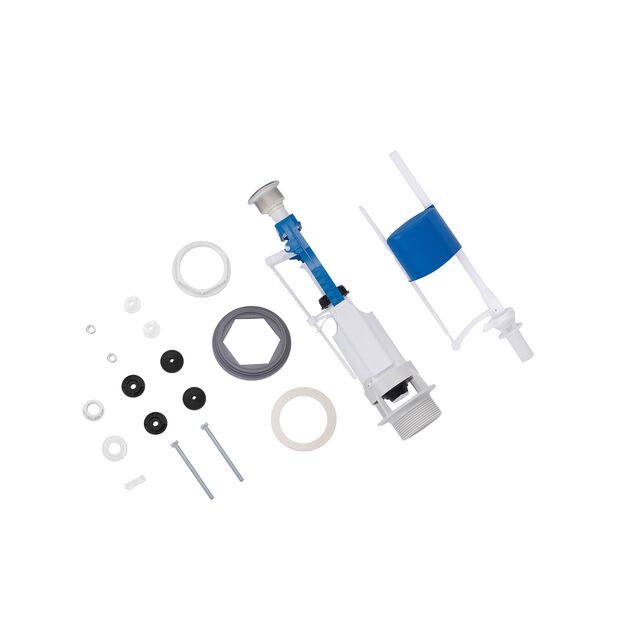 Комплект для бачка унітаза Kroner KRP - KIT6857 з одинарною кнопкою, нижній підвод 1/2, фото , зображення 3 | SNABZHENIE.com.ua