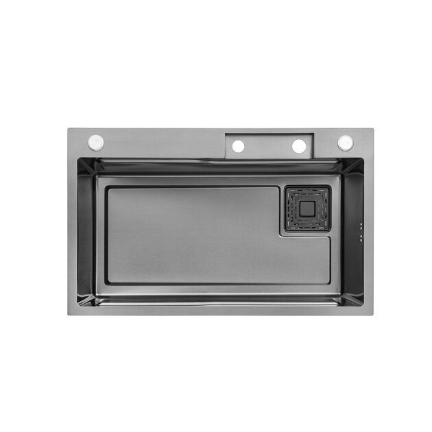 Кухонная мойка Kroner KRP Schwarze SET7546HM PVD 3.0/0.7 мм, фото , изображение 3 | SNABZHENIE.com.ua Кухонная мойка Kroner KRP Schwarze SET7546HM PVD 3.0/0.7 мм, фото , изображение 3 | SNABZHENIE.com.ua