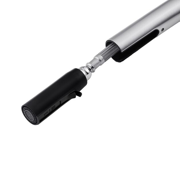 Смеситель кухонный с выдвижным изливом Kroner KRP Edelstahl, фото , изображение 9 | SNABZHENIE.com.ua