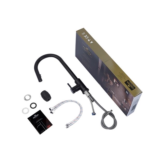 Смеситель кухонный с выдвижным изливом KRP Edelstahl Klassisch, фото , изображение 10 | SNABZHENIE.com.ua