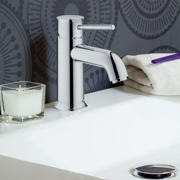 Смеситель для раковины Grohe BauClassic S-Size 23162000, фото , изображение 5 | SNABZHENIE.com.ua Смеситель для раковины Grohe BauClassic S-Size 23162000, фото , изображение 5 | SNABZHENIE.com.ua