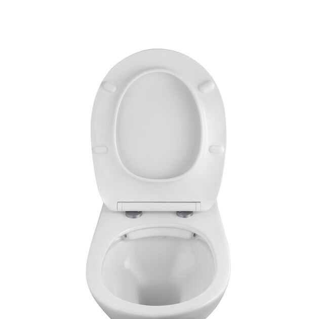Унітаз підвісний Kroner Oker WHI533536 RIMLESS безободковий з сидінням (KO533536WHIR), фото , зображення 6 | SNABZHENIE.com.ua Унітаз підвісний Kroner Oker WHI533536 RIMLESS безободковий з сидінням (KO533536WHIR), фото , зображення 6 | SNABZHENIE.com.ua
