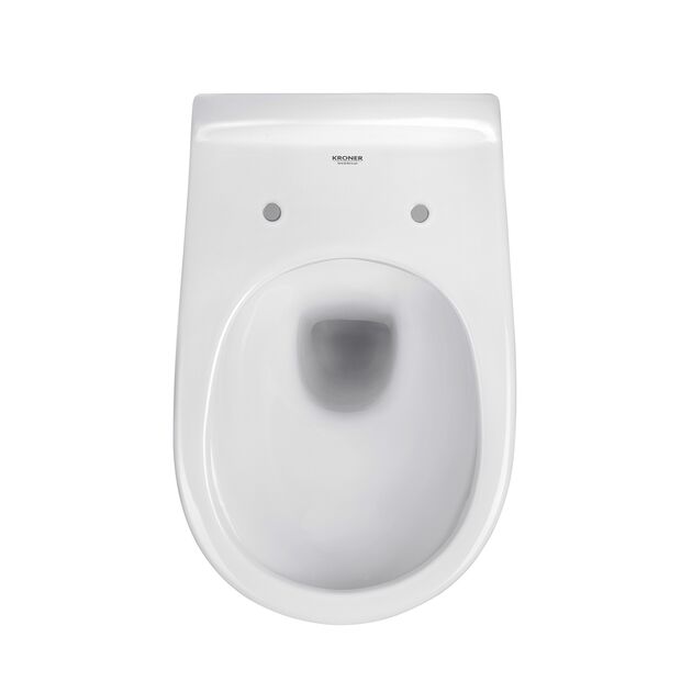 Унітаз підвісний Kroner Oker WHI533536 RIMLESS безободковий з сидінням (KO533536WHIR), фото , зображення 7 | SNABZHENIE.com.ua Унітаз підвісний Kroner Oker WHI533536 RIMLESS безободковий з сидінням (KO533536WHIR), фото , зображення 7 | SNABZHENIE.com.ua
