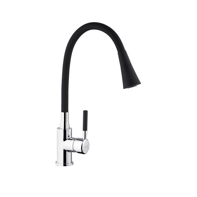 Смеситель кухонный Kroner KRM Kuche - C132BLK, фото  | SNABZHENIE.com.ua Смеситель кухонный Kroner KRM Kuche - C132BLK, фото  | SNABZHENIE.com.ua