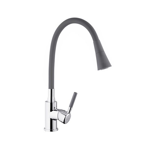 Смеситель кухонный Kroner KRM Kuche - C132GRA, фото , изображение 4 | SNABZHENIE.com.ua