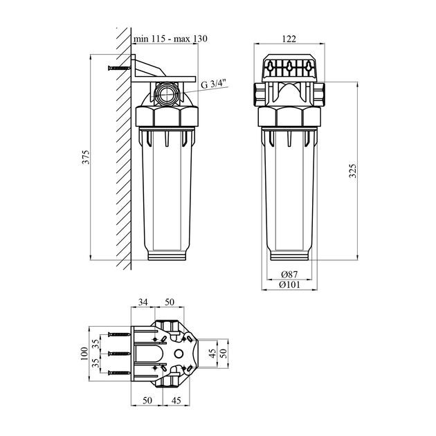Фільтр магістральний в зборі Baux 3/4, фото , зображення 2 | SNABZHENIE.com.ua Фільтр магістральний в зборі Baux 3/4, фото , зображення 2 | SNABZHENIE.com.ua